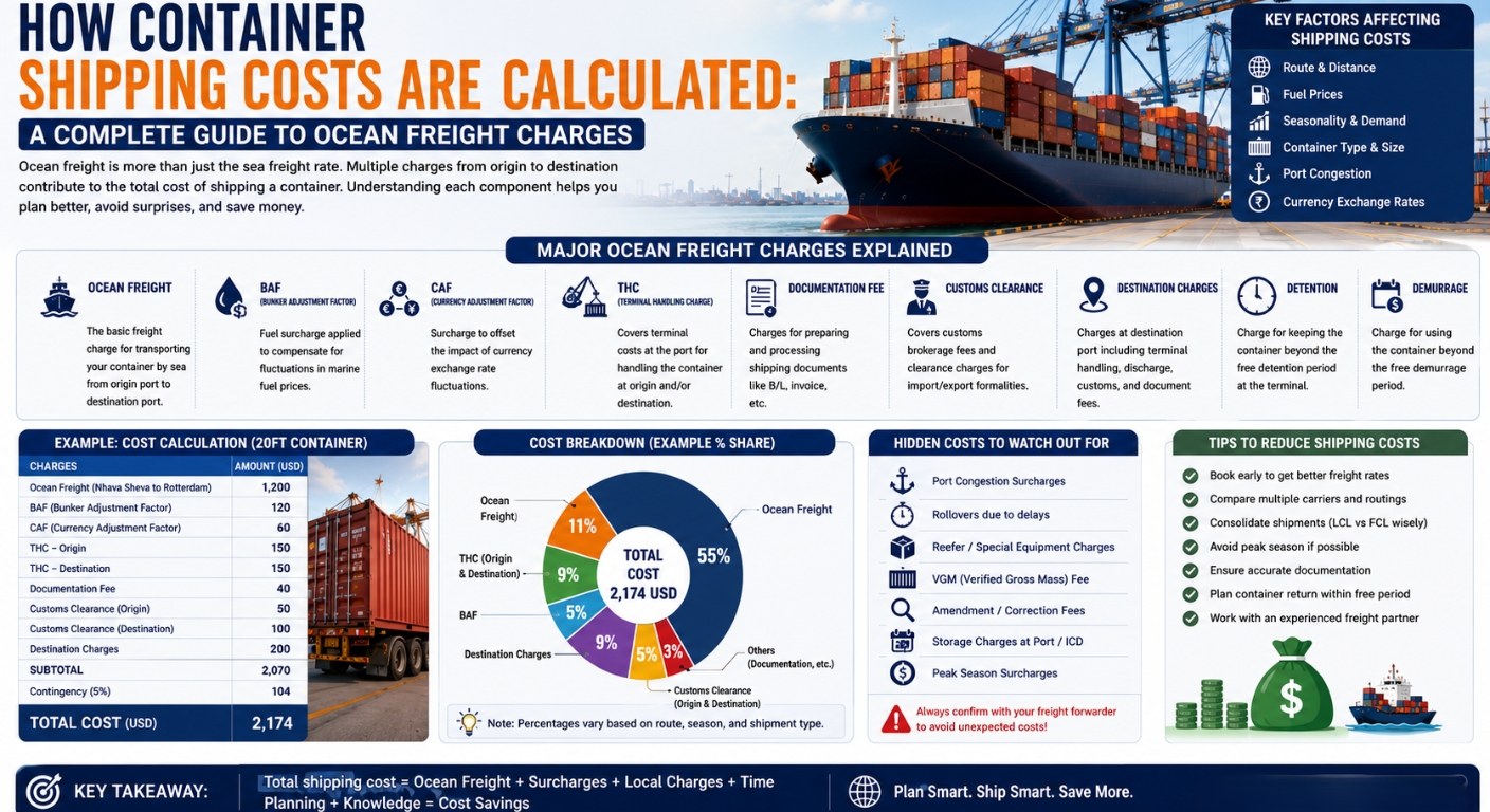 How Container Shipping Costs Are Calculated: A Complete Guide to Ocean Freight Charges